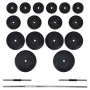 Juego de barras + 2 mancuernas 60,5kg de vidaXL, Peso libre - Ref: Foro24-90375, Precio: 158,79 €, Descuento: %