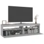Muebles de TV con luces LED 2 unidades gris hormigón 75x35x40cm de vidaXL, Muebles TV - Ref: Foro24-804400, Precio: 93,39 €, ...