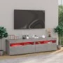 Muebles de TV con luces LED 2 unidades gris hormigón 75x35x40cm de vidaXL, Muebles TV - Ref: Foro24-804400, Precio: 93,39 €, ...