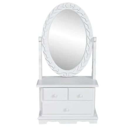 MDF Oval Folding Mirror Dressing Table by vidaXL, Bedroom Dressers - Ref: Foro24-60627, Price: 45,56 €, Discount: %