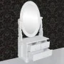 Tocador con espejo abatible ovalado de MDF de vidaXL, Tocadores para dormitorios - Ref: Foro24-60627, Precio: 45,56 €, Descue...