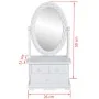 Tocador con espejo abatible ovalado de MDF de vidaXL, Tocadores para dormitorios - Ref: Foro24-60627, Precio: 45,56 €, Descue...