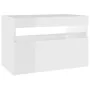 Mueble de TV con luces LED blanco brillante 60x35x40 cm de vidaXL, Muebles TV - Ref: Foro24-804421, Precio: 50,48 €, Descuent...