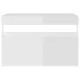 Mueble de TV con luces LED blanco brillante 60x35x40 cm de vidaXL, Muebles TV - Ref: Foro24-804421, Precio: 50,48 €, Descuent...