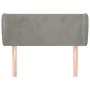 Hellgraues Samtkopfteil 93x23x78/88 cm von vidaXL, Kopf- und Fußteile - Ref: Foro24-3116900, Preis: 50,70 €, Rabatt: %