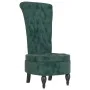 Sessel mit hoher Rückenlehne und dunkelgrünen Samtknöpfen von vidaXL, Einfache Stühle - Ref: Foro24-352466, Preis: 166,08 €, ...