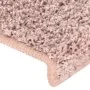 Alfombras de peldaños de escalera 15uds blanco y rosa 65x21x4cm de vidaXL, Alfombrillas para escalones - Ref: Foro24-326201, ...