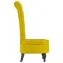 Sillón de respaldo alto con botones terciopelo amarillo de vidaXL, Sillas poltrona - Ref: Foro24-352469, Precio: 172,78 €, De...