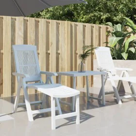 Tumbona de plástico blanco de vidaXL, Tumbonas - Ref: Foro24-364705, Precio: 77,85 €, Descuento: %