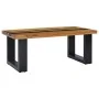 Mesa centro madera maciza teca y piedra volcánica 100x50x40 cm de vidaXL, Mesas de centro - Ref: Foro24-281645, Precio: 245,2...