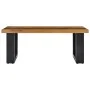Mesa centro madera maciza teca y piedra volcánica 100x50x40 cm de vidaXL, Mesas de centro - Ref: Foro24-281645, Precio: 245,2...