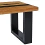 Mesa centro madera maciza teca y piedra volcánica 100x50x40 cm de vidaXL, Mesas de centro - Ref: Foro24-281645, Precio: 245,2...