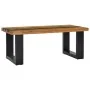 Mesa centro madera maciza teca y piedra volcánica 100x50x40 cm de vidaXL, Mesas de centro - Ref: Foro24-281645, Precio: 245,2...