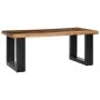 Mesa centro madera maciza teca y piedra volcánica 100x50x40 cm de vidaXL, Mesas de centro - Ref: Foro24-281645, Precio: 245,2...