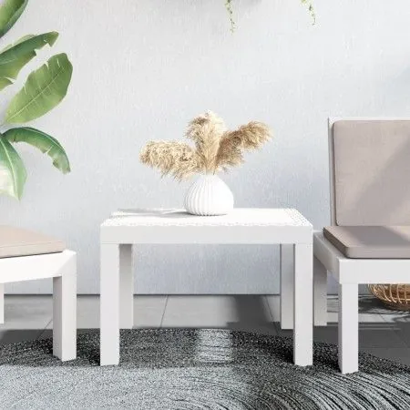 Mesa de jardín PP blanco 59x47x40 cm de vidaXL, Mesas de jardín - Ref: Foro24-364728, Precio: 39,63 €, Descuento: %