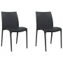 Sillas de jardín 2 uds polipropileno gris antracita 50x46x80 cm de vidaXL, Sillas de jardín - Ref: Foro24-364729, Precio: 127...