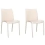 Sillas de jardín 2 uds polipropileno color crema 50x46x80 cm de vidaXL, Sillas de jardín - Ref: Foro24-364733, Precio: 112,64...