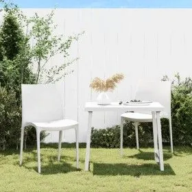 Sillas de jardín 2 uds polipropileno blanco 50x46x80 cm de vidaXL, Sillas de jardín - Ref: Foro24-364734, Precio: 134,14 €, D...