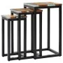 Stackable tables, set of 3, made of solid teak wood and polyresin. by vidaXL, Side tables - Ref: Foro24-281648, Price: 204,78...