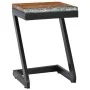 Mesa de centro madera maciza de teca y polirresina 30x30x50 cm de vidaXL, Mesas de centro - Ref: Foro24-281649, Precio: 70,98...