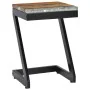 Mesa de centro madera maciza de teca y polirresina 30x30x50 cm de vidaXL, Mesas de centro - Ref: Foro24-281649, Precio: 70,98...