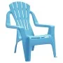 Sillas de jardín niños 2 uds aspecto madera PP azul 37x34x44 cm de vidaXL, Sillas de jardín - Ref: Foro24-364739, Precio: 54,...