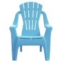 Sillas de jardín niños 2 uds aspecto madera PP azul 37x34x44 cm de vidaXL, Sillas de jardín - Ref: Foro24-364739, Precio: 54,...