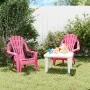 Sillas de jardín niños 2 uds aspecto madera PP rosa 37x34x44 cm de vidaXL, Sillas de jardín - Ref: Foro24-364741, Precio: 51,...