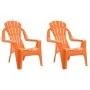 Sillas jardín niños 2 uds aspecto madera PP naranja 37x34x44 cm de vidaXL, Sillas de jardín - Ref: Foro24-364742, Precio: 54,...