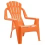 Sillas jardín niños 2 uds aspecto madera PP naranja 37x34x44 cm de vidaXL, Sillas de jardín - Ref: Foro24-364742, Precio: 54,...