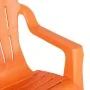 Sillas jardín niños 2 uds aspecto madera PP naranja 37x34x44 cm de vidaXL, Sillas de jardín - Ref: Foro24-364742, Precio: 54,...