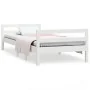 Estructura de cama madera maciza de pino blanco 90x200 cm de vidaXL, Camas y somieres - Ref: Foro24-821625, Precio: 108,85 €,...