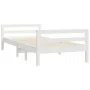 Estructura de cama madera maciza de pino blanco 90x200 cm de vidaXL, Camas y somieres - Ref: Foro24-821625, Precio: 108,85 €,...