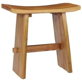 Taburete de madera maciza de teca de vidaXL, Taburetes y sillas plegables - Ref: Foro24-281655, Precio: 158,43 €, Descuento: %