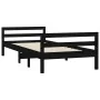 Bettgestell aus massivem schwarzem Kiefernholz, 90 x 200 cm von vidaXL, Betten und Lattenroste - Ref: Foro24-821628, Preis: 9...