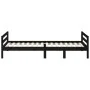Bettgestell aus massivem schwarzem Kiefernholz, 90 x 200 cm von vidaXL, Betten und Lattenroste - Ref: Foro24-821628, Preis: 9...