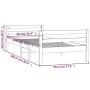 Bettgestell aus massivem schwarzem Kiefernholz, 90 x 200 cm von vidaXL, Betten und Lattenroste - Ref: Foro24-821628, Preis: 9...