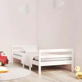 Solid white pine wood bed frame 80x200 cm by vidaXL, Beds and slatted bases - Ref: Foro24-821630, Price: 153,10 €, Discount: %