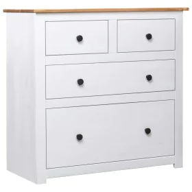 Aparador de madera maciza pino estilo Panamá blanco 80x40x83 cm de vidaXL, Aparadores - Ref: Foro24-282657, Precio: 162,15 €,...