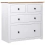 Aparador de madera maciza pino estilo Panamá blanco 80x40x83 cm de vidaXL, Aparadores - Ref: Foro24-282657, Precio: 162,15 €,...