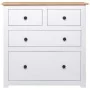 Aparador de madera maciza pino estilo Panamá blanco 80x40x83 cm de vidaXL, Aparadores - Ref: Foro24-282657, Precio: 162,15 €,...