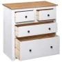 Aparador de madera maciza pino estilo Panamá blanco 80x40x83 cm de vidaXL, Aparadores - Ref: Foro24-282657, Precio: 162,15 €,...
