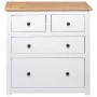 Aparador de madera maciza pino estilo Panamá blanco 80x40x83 cm de vidaXL, Aparadores - Ref: Foro24-282657, Precio: 162,15 €,...