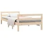 Estructura de cama madera maciza de pino 90x190 cm de vidaXL, Camas y somieres - Ref: Foro24-821634, Precio: 111,56 €, Descue...