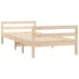 Estructura de cama madera maciza de pino 90x190 cm de vidaXL, Camas y somieres - Ref: Foro24-821634, Precio: 111,56 €, Descue...