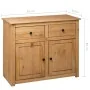 Sideboard aus massivem Kiefernholz im Panama-Stil, 93 x 40 x 80 cm von vidaXL, Sideboards - Ref: Foro24-282697, Preis: 168,67...
