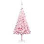 Árbol de Navidad preiluminado con luces y bolas rosa 210 cm de vidaXL, Arboles de navidad - Ref: Foro24-3077672, Precio: 102,...