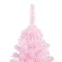 Árbol de Navidad preiluminado con luces y bolas rosa 210 cm de vidaXL, Arboles de navidad - Ref: Foro24-3077672, Precio: 102,...