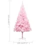 Árbol de Navidad preiluminado con luces y bolas rosa 210 cm de vidaXL, Arboles de navidad - Ref: Foro24-3077672, Precio: 102,...