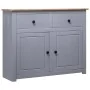 Aparador de madera maciza pino estilo Panamá gris 93x40x80 cm de vidaXL, Aparadores - Ref: Foro24-282698, Precio: 158,96 €, D...